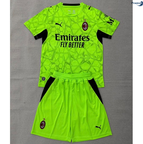 Peamu: Desconto Camisola Futebol AC Milan Criança Equipamento Goleiro Verde 2026-2027