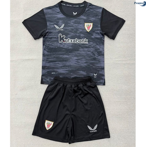 Peamu: Novas Camisola Futebol Athletic Bilbao Criança Equipamento Goleiro preto 2026-2027