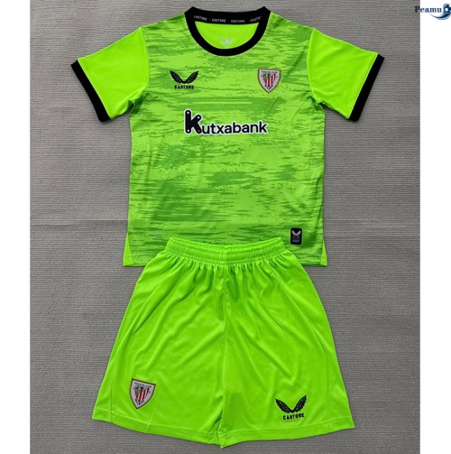 Peamu: Venda Camisola Futebol Athletic Bilbao Criança Equipamento Goleiro Verde 2026-2027