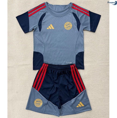 Peamu: Novas Camisola Futebol Bayern de Munique Criança Equipamento Treinamento Cinza 2026-2027