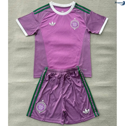 Peamu: Novo Camisola Futebol Celtic Criança Equipamento Goleiro Rosa 2026-2027
