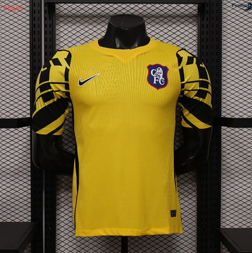 Peamu: Novo Camisola Futebol Chelsea Player Equipamento Treinamento Amarelo 2026-2027