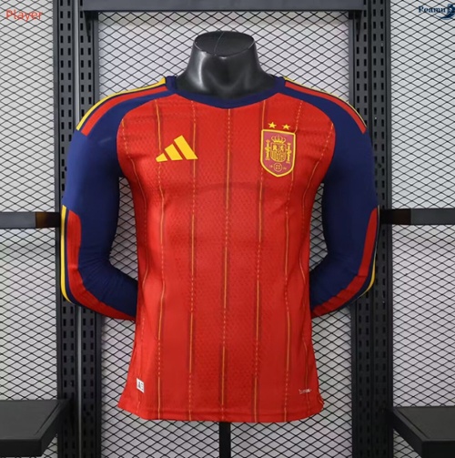 Peamu: Desconto Camisola Futebol Espanha Player Principal Equipamento 2 stars Manga longa 2026-2027