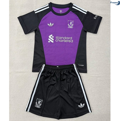 Peamu: Novo Camisola Futebol Liverpool Criança Goleiro Violet 2026-2027