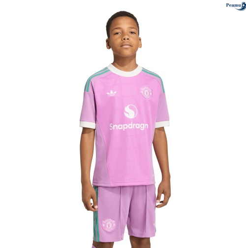 Peamu: Venda Camisola Futebol Manchester United Criança Equipamento Goleiro Rosa 2026-2027