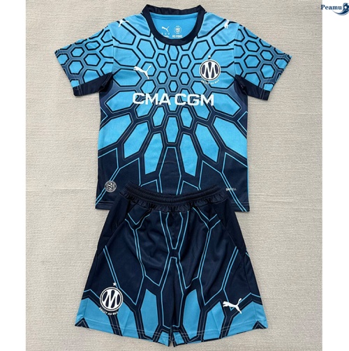 Peamu: Comprar Camisola Futebol Marsella Criança Equipamento Goleiro Azul 2026-2027