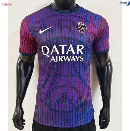 Peamu: Novo Camisola Futebol PSG Player Equipamento Treinamento Violet 2026-2027