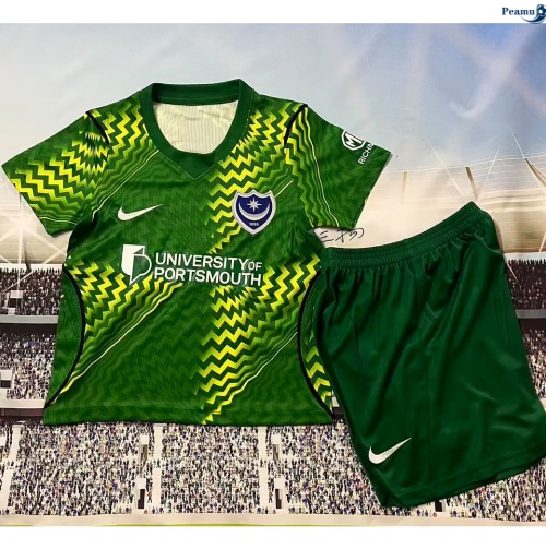 Peamu: Novas Camisola Futebol Portsmouth F.C Criança Equipamento Goleiro 2026-2027