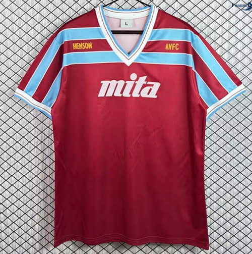 Peamu: Desconto Camisola Futebol Retrô Aston Villa Principal Equipamento 1985-87