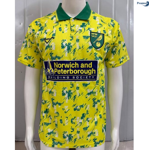 Peamu: Venda Camisola Futebol Retrô Norwich City Principal Equipamento 1992-94
