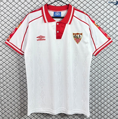 Peamu: Desconto Camisola Futebol Retrô Sevilla Principal Equipamento 1998-00
