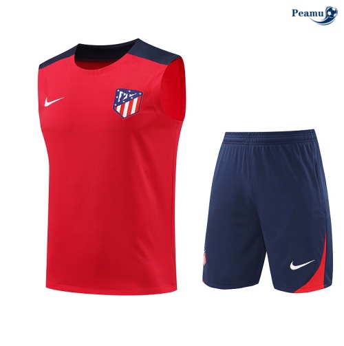 Novo Camisola Futebol Atletico Madrid Debardeur Training 2024-2025 vermelho