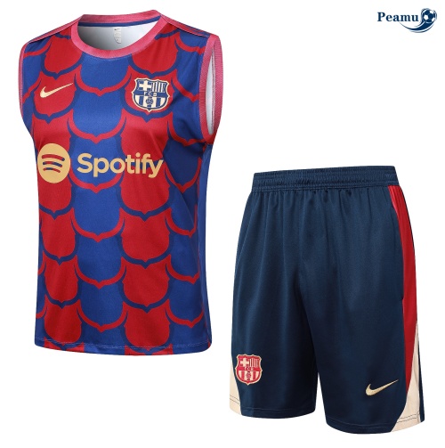 Criar Camisola Futebol Barcelona Debardeur Training 2024-2025 vermelho