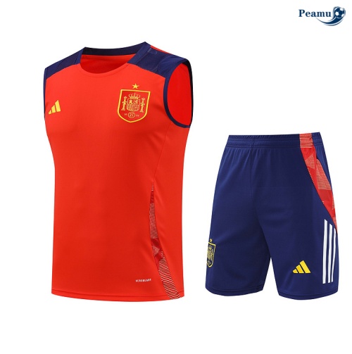 Novas Camisola Futebol Espanha Debardeur Training 2024-2025 vermelho