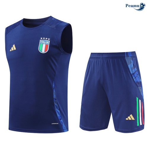 Novo Camisola Futebol Italia Debardeur Training 2024-2025 azul marinho