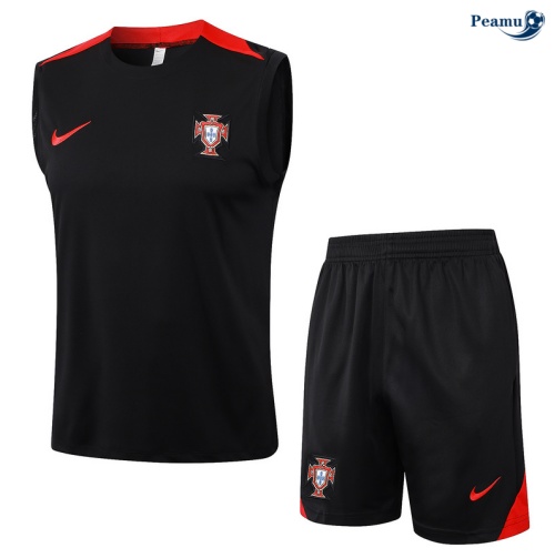 Novos Camisola Futebol Portugal Debardeur Training 2024-2025 preto