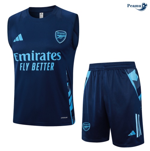 Criar Camisola Futebol Arsenal Debardeur Training 2024-2025 azul marinho