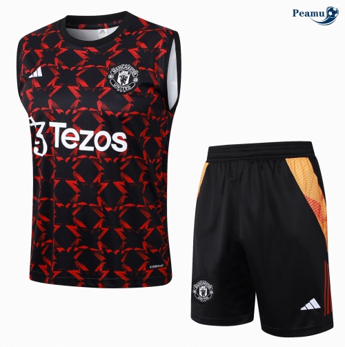 Desconto Camisola Futebol Manchester United Debardeur Training 2024-2025 preto