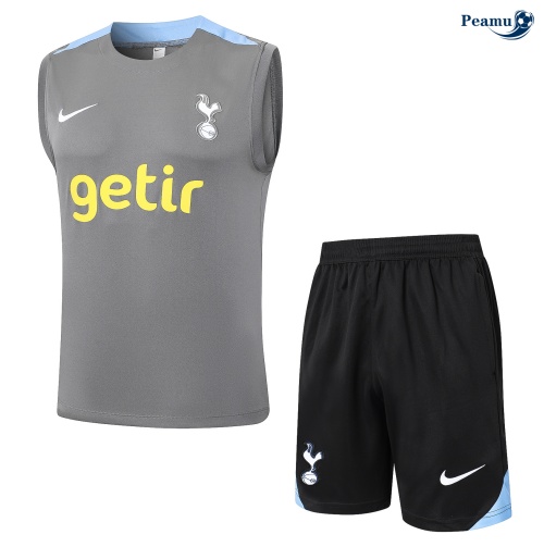 Novo Camisola Futebol Tottenham Hotspur Debardeur Training 2024-2025 cinza escuro