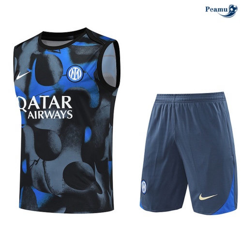 Novas Camisola Futebol Inter Milan Debardeur Training 2024-2025 Cinza