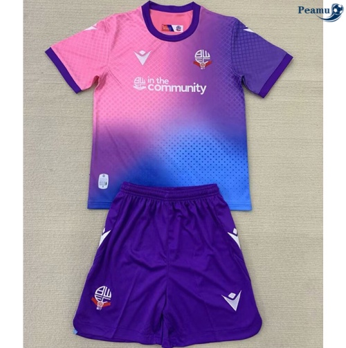 Novas Camisola Futebol Bolton Wanderers Crianças Terceiro Equipamento 2024-2025