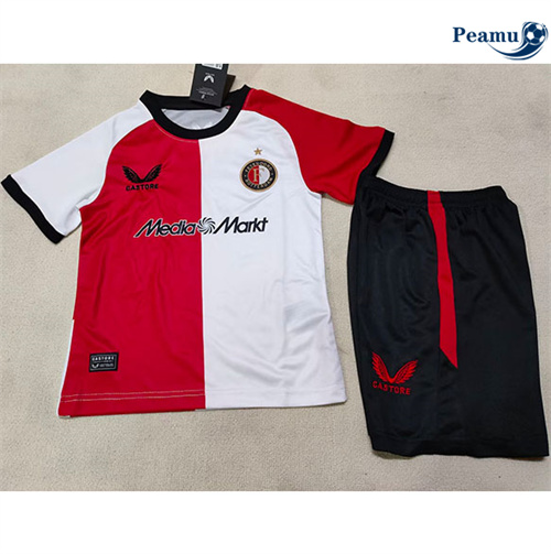 Loja Camisola Futebol Feyenode Crianças Principal Equipamento 2024-2025