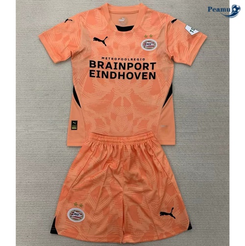 Desconto Camisola Futebol PSV Eindhoven Crianças Equipamento goleiro cor laranja 2024-2025