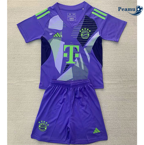 Desconto Camisola Futebol Bayern de Munique Crianças Equipamento goleiro Roxo 2024-2025