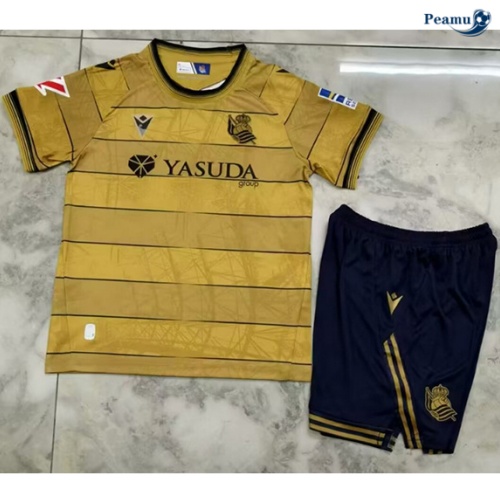 Criar Camisola Futebol Real Sociedad Crianças Alternativa Equipamento 2024-2025