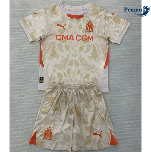 Desconto Camisola Futebol Marsella Crianças Equipamento goleiro amarelo 2024-2025