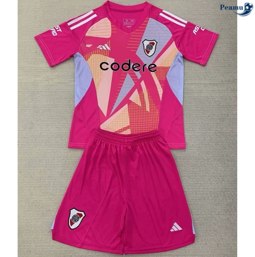 Venda Camisola Futebol River plate fc Crianças Equipamento goleiro rosa 2024-2025