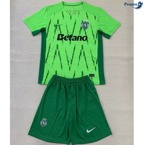 Novos Camisola Futebol Sporting Lisbon Crianças Terceiro Equipamento 2024-2025