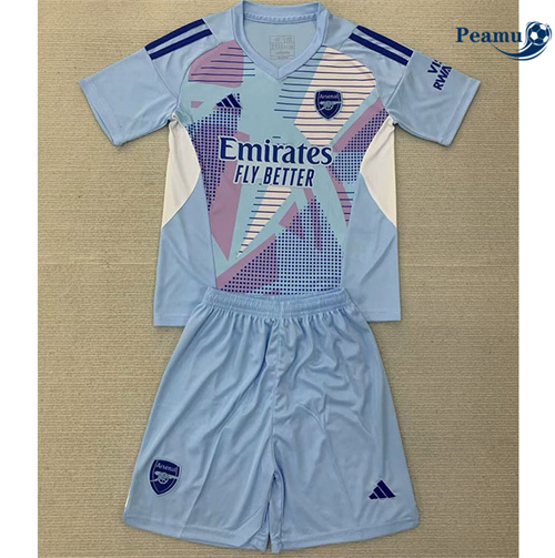 Loja Camisola Futebol Arsenal Crianças Equipamento goleiro Azul 2024-2025