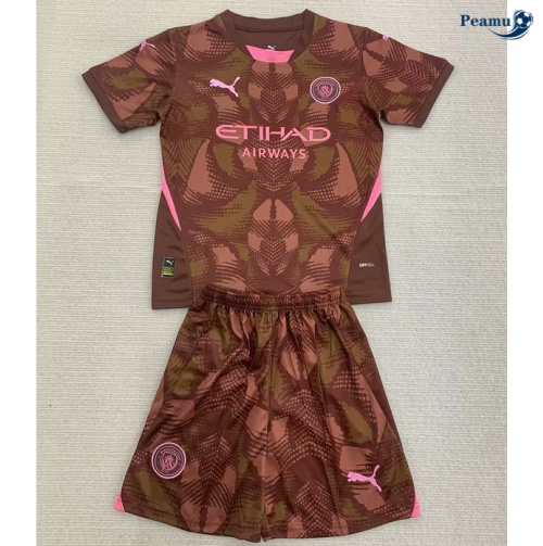 Oferta Camisola Futebol Manchester City Crianças Equipamento goleiro marrom 2024-2025