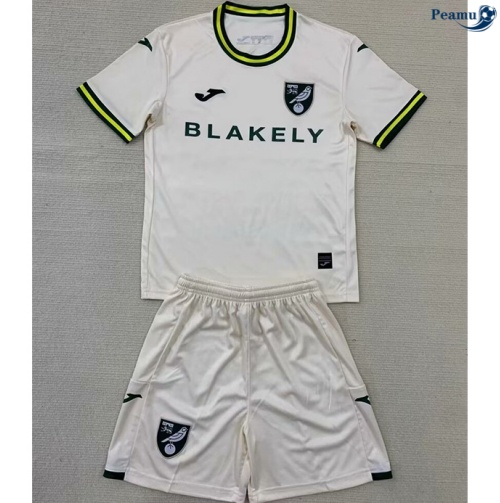 Novo Camisola Futebol Norwich City Crianças Terceiro Equipamento 2024-2025