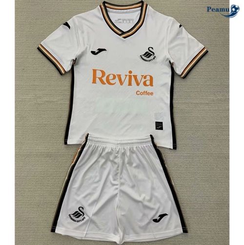 Desconto Camisola Futebol Swansea City Crianças Principal Equipamento 2024-2025