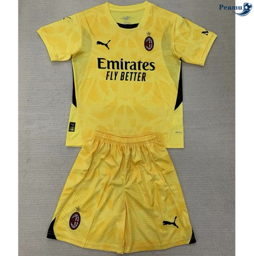 Comprar Camisola Futebol AC Milan Crianças Equipamento goleiro amarelo 2024-2025