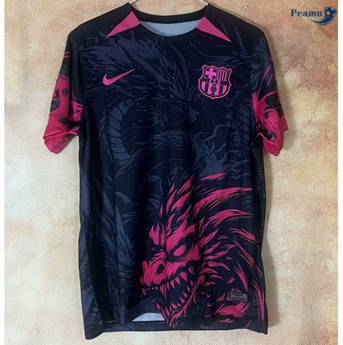 Criar Camisola Futebol Barcelona Equipamento Training vermelho Dragão 2024-2025