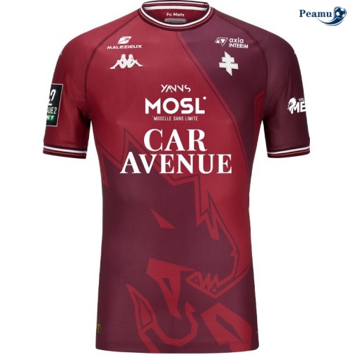 Novo Camisola Futebol Metz Principal Equipamento 2024-2025