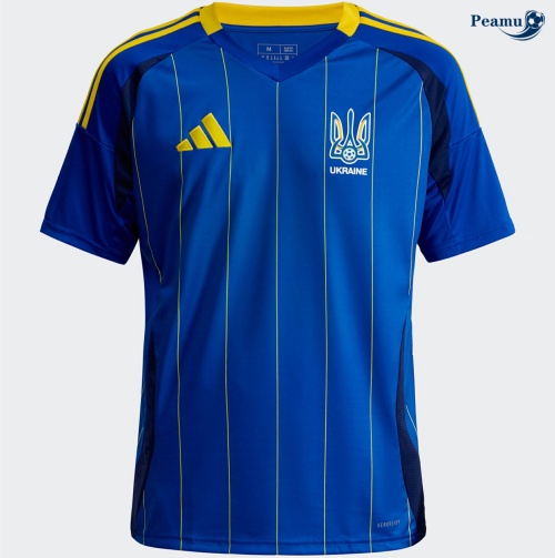 Novo Camisola Futebol Ucrania Alternativa Equipamento Azul 2024-2025