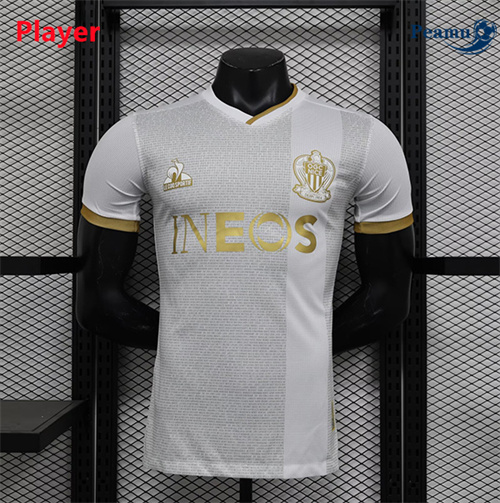Novo Camisola Futebol OGC Nice Player Alternativa Equipamento 2024-2025
