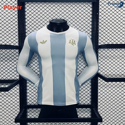 Novos Camisola Futebol Argentina Player Equipamento 50e aniversário Manga comprida 2024-2025