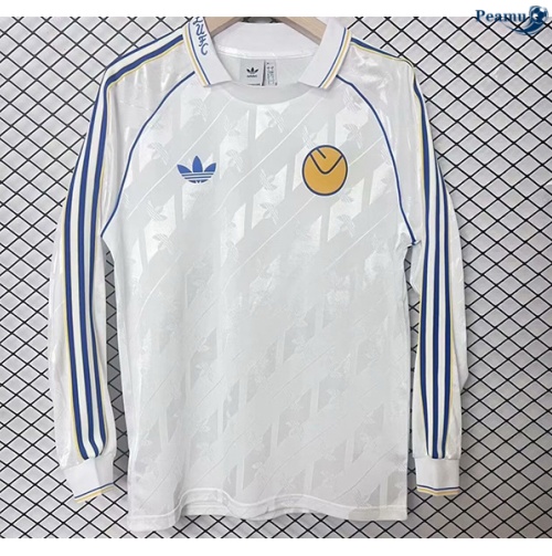 Desconto Camisola Futebol Leeds United Equipamento edição especial Vintage Manga comprida Branco 2024-2025