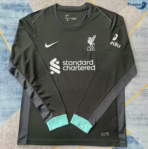 Novo Camisola Futebol Liverpool Equipamento Alternativa Equipamento Manga comprida 2024-2025