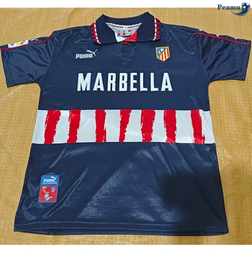 Vender Camisola Futebol Retrô Atletico Madrid Alternativa Equipamento preto 1997-98