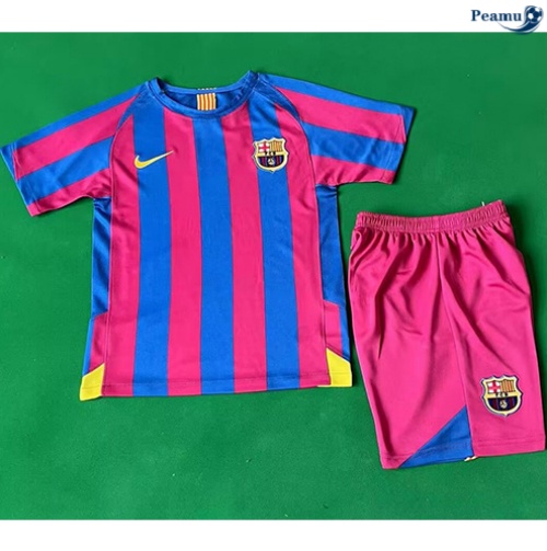 Vender Camisola Futebol Retrô Barcelona Crianças Principal Equipamento League 2005-06