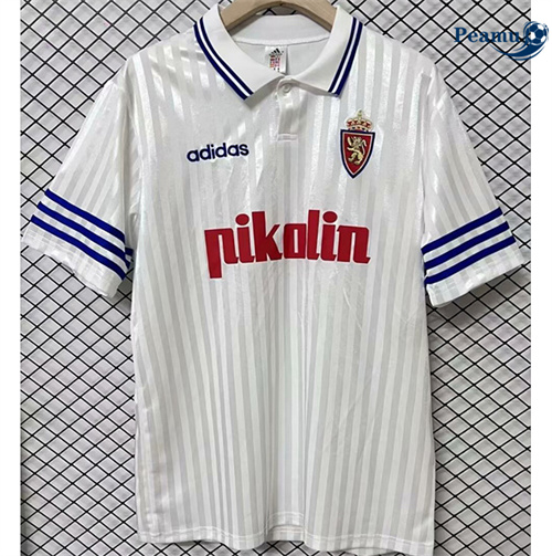 Oferta Camisola Futebol Retrô Real Zaragoza Principal Equipamento 1995-96