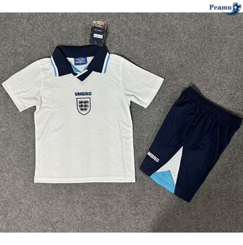 Loja Camisola Futebol Retrô Inglaterra Crianças Principal Equipamento 1996
