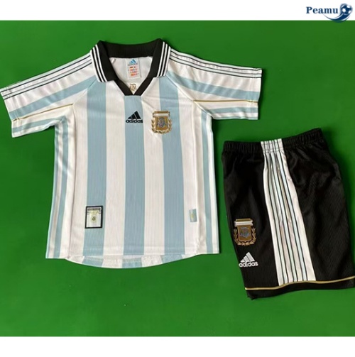 Desconto Camisola Futebol Retrô Argentina Crianças Principal Equipamento 1998