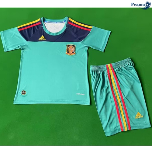 Loja Camisola Futebol Retrô Espanha Crianças Equipamento goleiro 2010
